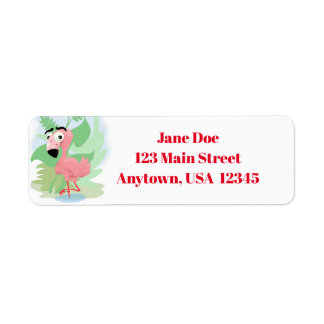 Pink Flamingo Label