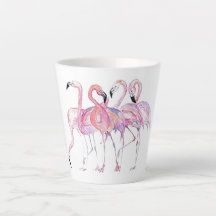 Pink Flamingo Latte Tasse