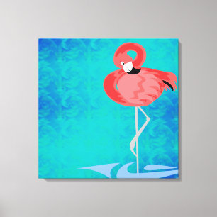 Pink Flamingo Leinwanddruck