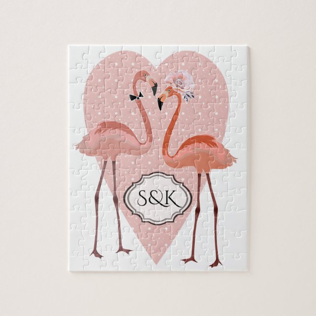 Pink Flamingo Liebe (Vertikal)