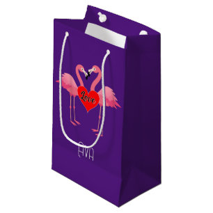 Pink Flamingo Liebe Design - Geschenktasche - Klei Kleine Geschenktüte