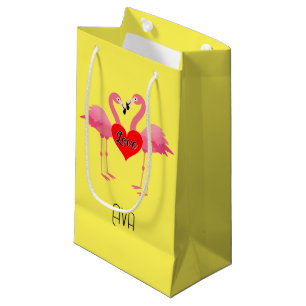 Pink Flamingo Liebe Design - Geschenktasche - Klei Kleine Geschenktüte