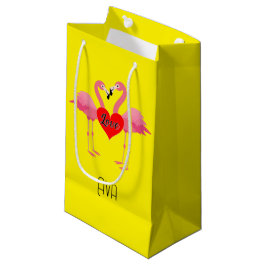 Pink Flamingo Liebe Design - Geschenktasche - Klei Kleine Geschenktüte