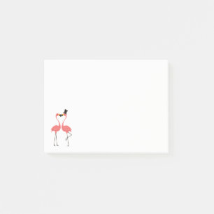 Pink Flamingo Liebe - Hochzeitliches Brautparty Post-it Klebezettel