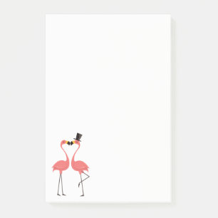 Pink Flamingo Liebe - Hochzeits-Brautjungferfeier Post-it Klebezettel