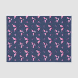 Pink Flamingo Love Birds Muster Valentinstag Seidenpapier