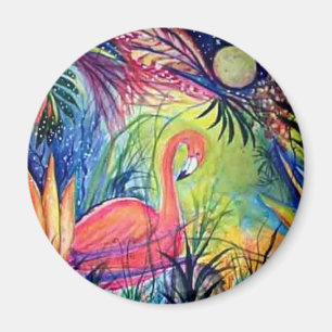 Pink Flamingo Magnet