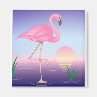 Pink Flamingo Magnet