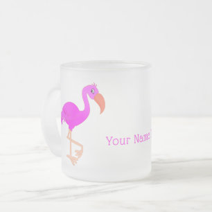 Pink Flamingo Mattiert Glass Tasse - Benutzerdefin