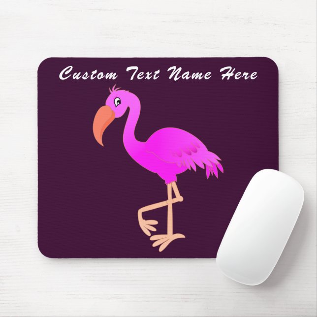 Pink Flamingo Mouse Pad mit benutzerdefinierten Te Mousepad (Mit Mouse)