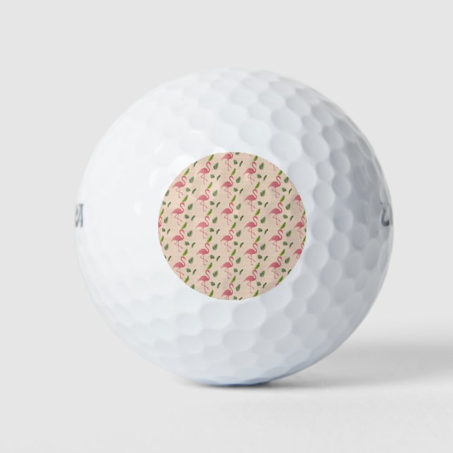 Pink Flamingo Muster Golfball (Vorderseite)
