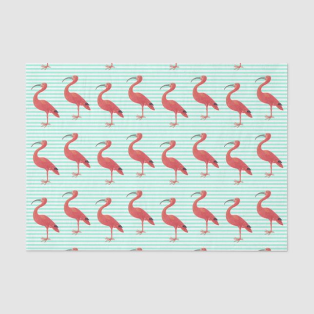 Pink Flamingo Muster - Kunstteppich Seidenpapier (Vorderseite)