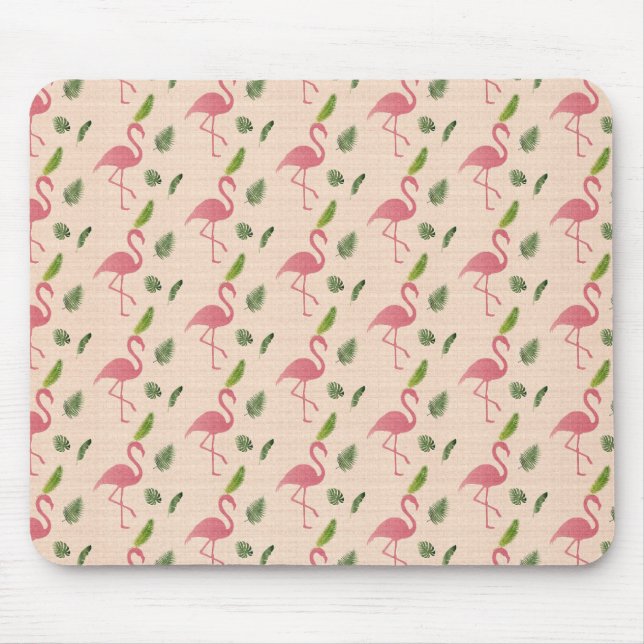 Pink Flamingo Muster Mousepad (Vorne)