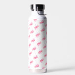 Pink Flamingo Muster Trinkflasche<br><div class="desc">Diese isolierte Flasche weist ein Muster von Aquarellfarben-rosa Flamingos auf einem weißen Hintergrund auf. Es ist ein einzigartiges Geschenk für den Flamingo-Liebhaber in Ihrem Leben. Besuchen Sie www.zazzle.com/dotellabelle Die originale Aquarellkunst von Victoria Grigaliunas of Do Tell A Belle</div>