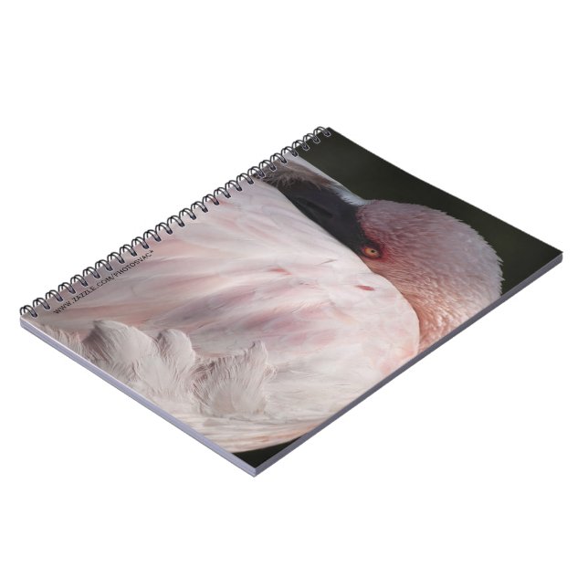 Pink Flamingo-Notebook Notizblock (Linke Seite)