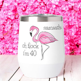 Pink Flamingo Oh Flock Ich bin 40 Geburtstag Custo