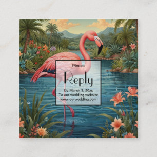 Pink Flamingo personalisieren Begleitkarte