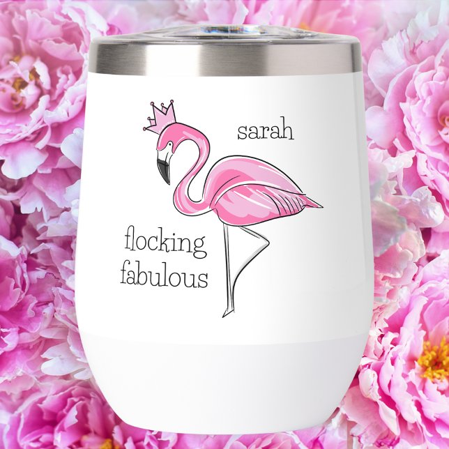 Pink Flamingo Pink Crown Flocking Fabulous Name (Von Creator hochgeladen)