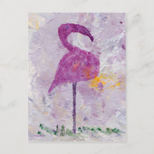 Pink Flamingo Postcard Postkarte