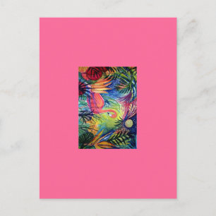 Pink Flamingo Postkarte