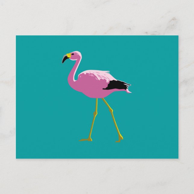 Pink Flamingo Postkarte (Vorderseite)