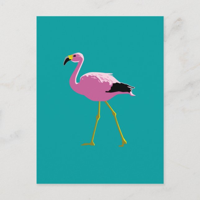 Pink Flamingo Postkarte (Vorderseite)