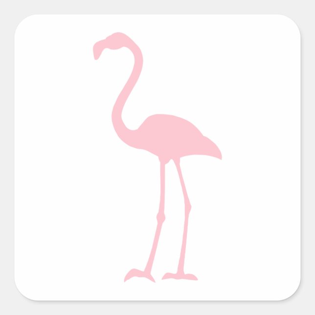Pink Flamingo Quadratischer Aufkleber (Vorderseite)
