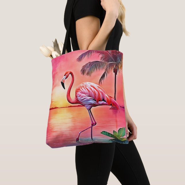 Pink Flamingo Scene Design Tasche (Von Nahem)