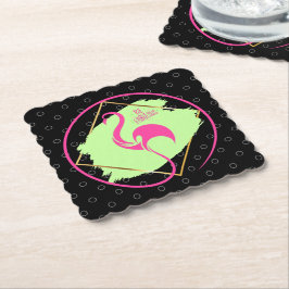 Pink Flamingo sein fabelhaftes inspirierendes Spri Untersetzer