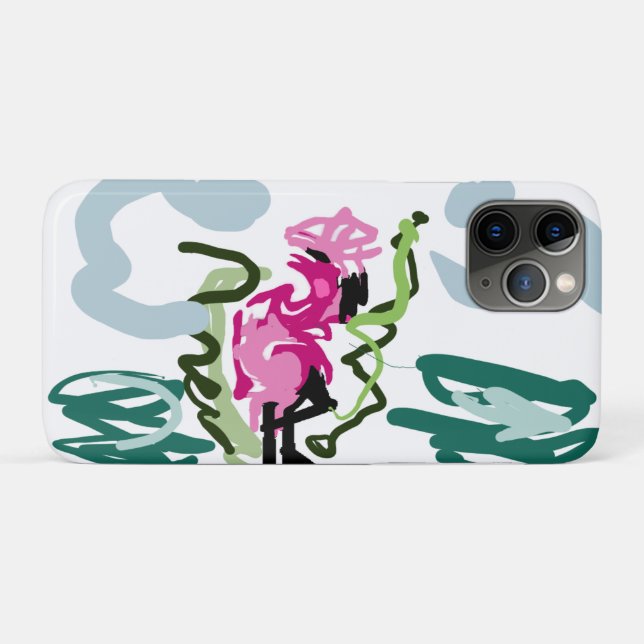 Pink flamingo set Case-Mate iPhone hülle (Rückseite (Horizontal))