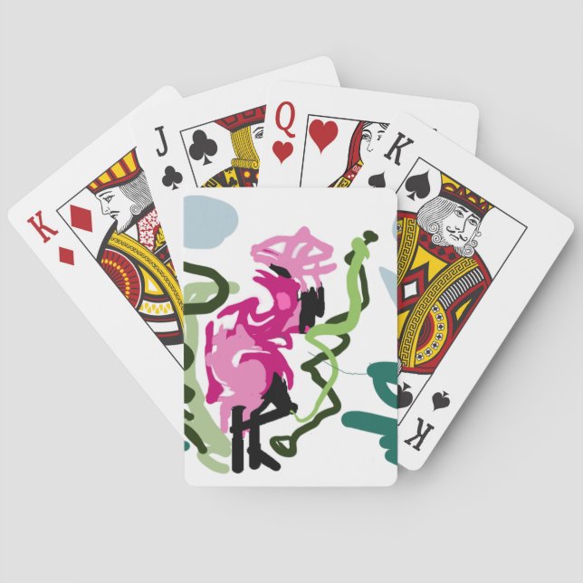Pink flamingo set spielkarten (Rückseite)