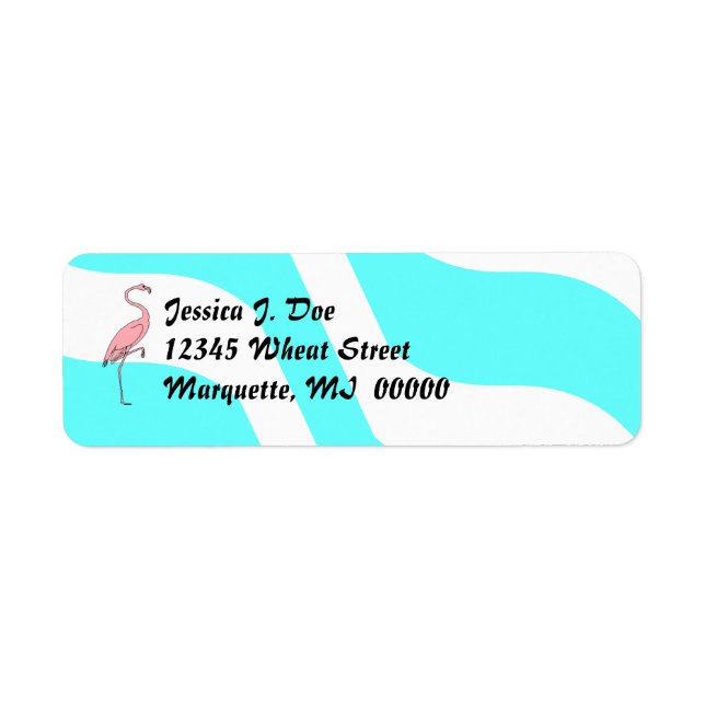 Pink Flamingo Snowbirds Winter milde Address Label (Vorne)