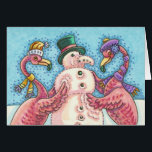 PINK FLAMINGO SNOWMAN, CHRISTMAS GREETCARD B<br><div class="desc">FLAMINGOS MACHEN PINK SNOWMEN. EIN KLEINER MAKER FÜR DEN URLAUB. CHRISTMAS GREETING/NOTE KARTE Leere *Anpassen ... .Suchen nach übereinstimmenden Elementen Susan Brack Design</div>