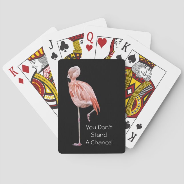 Pink Flamingo Spielkarten Stand A Chance (Rückseite)
