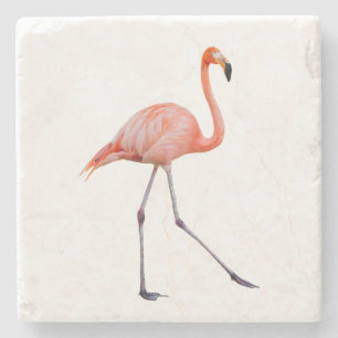 Pink Flamingo Steinuntersetzer