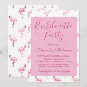 Pink Flamingo Summer Junggeselinnen-Abschied Einladung