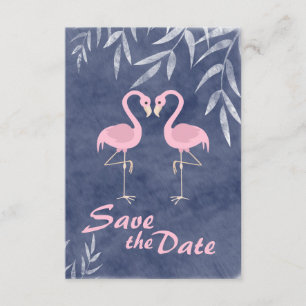Pink Flamingo Tropical Beach Hochzeit Save the Dat Einladung