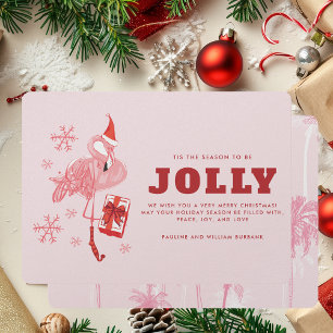 Pink Flamingo Tropical Beach Weihnachten
