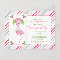Pink Flamingo Tropical Christmas Party