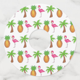 Pink Flamingo Tropical Island Palm Tree Ananas