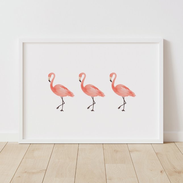 Pink Flamingo Tropical Nursery Decor Poster (Von Creator hochgeladen)