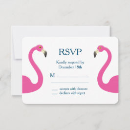 Pink Flamingo UAWG RSVP Karte