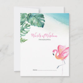 Pink Flamingo und Gingham Baby Showberatungskarten