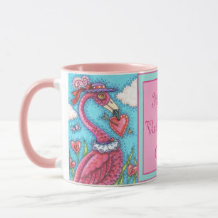 PINK FLAMINGO VALENTINE HERZEN, NIEDLICHE LIEBE VÖ TASSE
