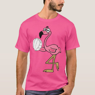 Pink Flamingo Volleyball T-Shirt
