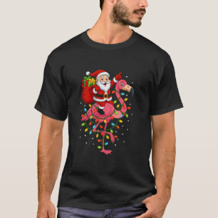 Pink Flamingo Weihnachten Santa Niedlich Flamingos T-Shirt