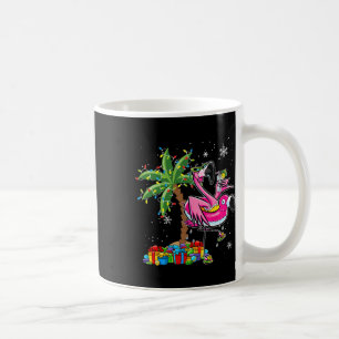 Pink Flamingo Weihnachts Palme Tree Tropical Xmas Kaffeetasse