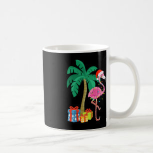 Pink Flamingo Weihnachts Palme Tree Tropical Xmas Kaffeetasse