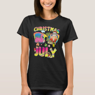 Pink Flamingo Weihnachtsmannmütze Weihnachten im J T-Shirt