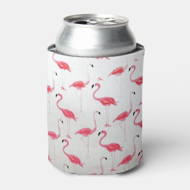 Pink Flamingo Zeichnend Flamingo Artist Pink White Dosenkühler (Kanne Vorderseite)